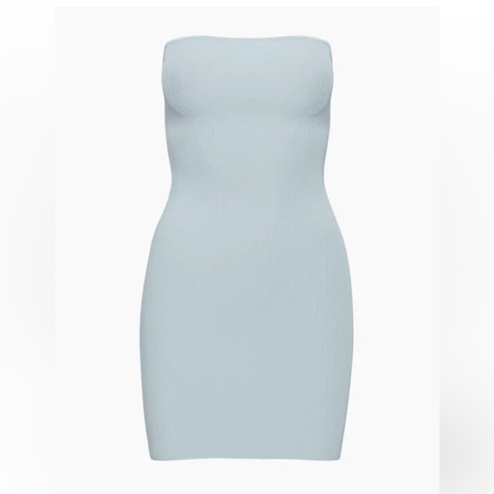 Aritzia - Blue Ribbed Mini Dress